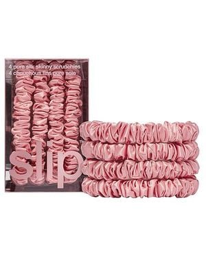 Slip Skinny Scrunchies Set Of 4 - レッド