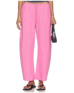 Pistola Theo Drawstring Poplin Pant - Pink