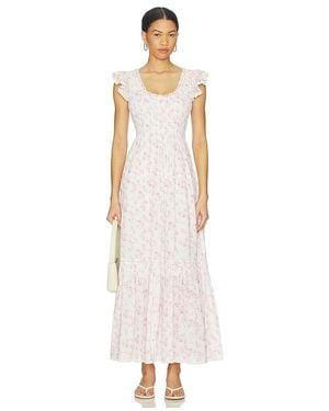 LoveShackFancy Chessie Dress - White