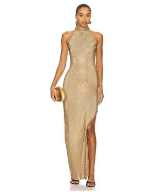 SAU LEE Santana Crystal Dress - Natural
