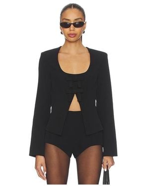 MORE TO COME Alicia Bow Front Top - Black