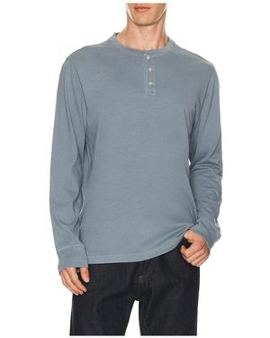 Fair Harbor Saltaire Long Sleeve Henley - Blue