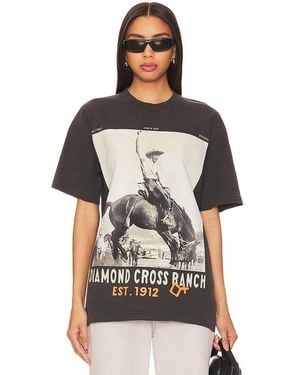 Diamond Cross Ranch Saddle Tee - Black