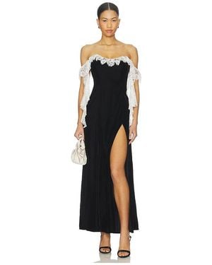 For Love & Lemons La Vie En Bow Maxi Dress - White
