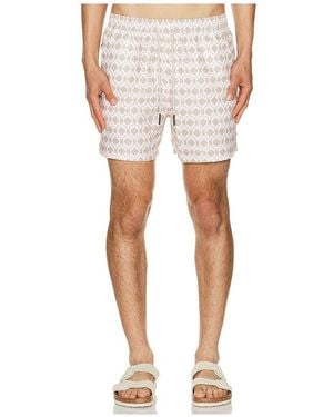 Oas SHORT DE BAIN DUNE en Beige - Blanc