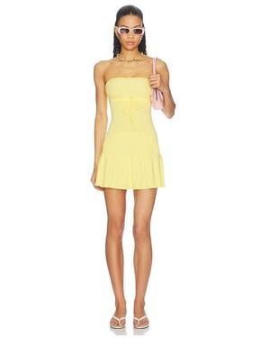 MAJORELLE Alivia Strapless Mini Dress - Yellow