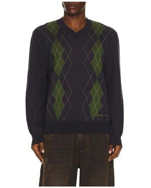 House Of Sunny The Argyle Jumper - Black
