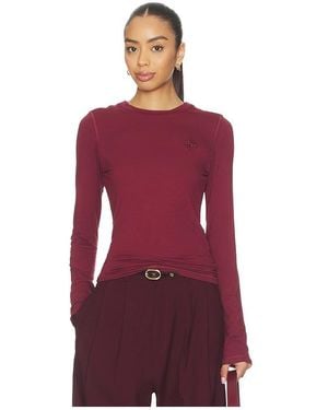 CASABLANCA Lightweight Long Sleeve Tee - Red