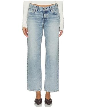 Moussy Albany Low Straight Leg Jeans - Blue