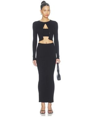 ALL THE WAYS Jude Knit Maxi Skirt Set - Black