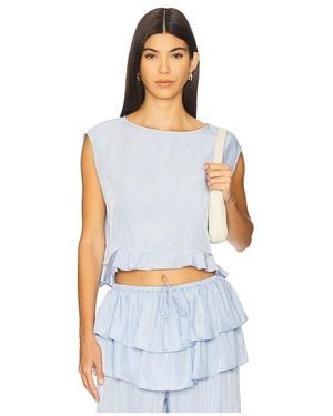 WeWoreWhat Boat Neck Ruffle Top - ホワイト