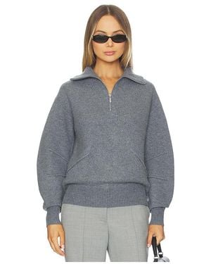 Helmut Lang Rollkragenpullover Mit Reissverschluss Boiled - Blau