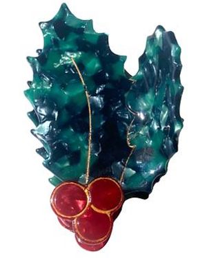 Solar Eclipse Pinza Holly Christmas Holiday Claw Hair Clip En Color Belleza: Na Talla - Azul