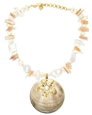 Brinker & Eliza Collar Colgante Emme En Color Blanco Talla