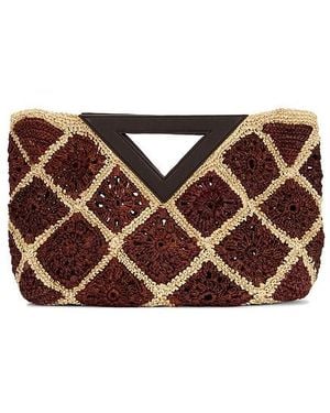 Veronica Beard Tasche Mit Henkel Crochet Raffia Vesper - Braun