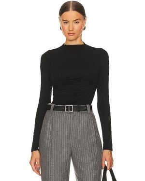 Enza Costa Viscose Jersey Twist Top - Black