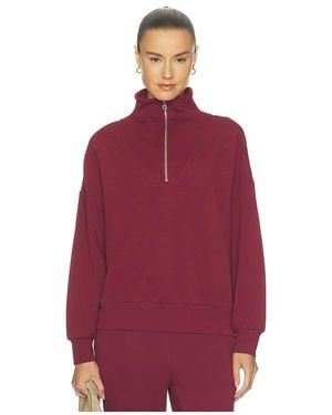 Varley Hawley Half Zip Sweat - Red