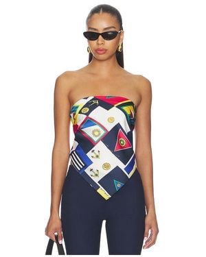 SER.O.YA Hark Satin Top - Blue