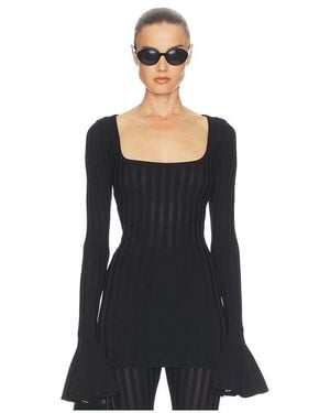 Helsa Kayleigh Flared Tunic - Black
