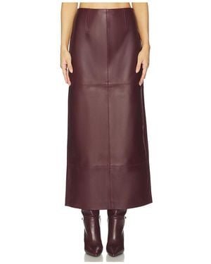 SRG Mango Leather Skirt - Red