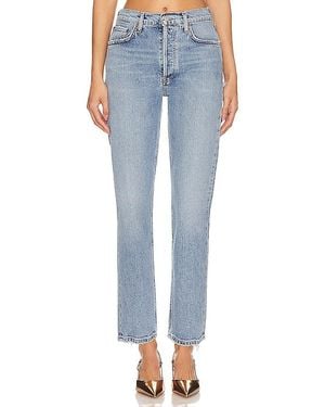 Agolde Riley High Rise Straight Crop Jeans - Blue
