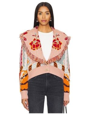 Hayley Menzies Tibetan Tiger Jacquard Cardi Bomber - Orange