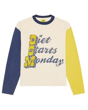 DIET STARTS MONDAY Star Long Sleeve Tee - White