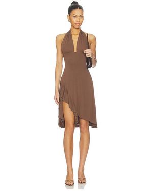 With Jean Vestido Kesha En Color Marrón Talla (También En S, Xs, Xxs) - Neutro