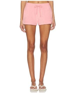 Hunza G Towelling Embroidered Shorts En Color Rosado Talla (También En M, S)