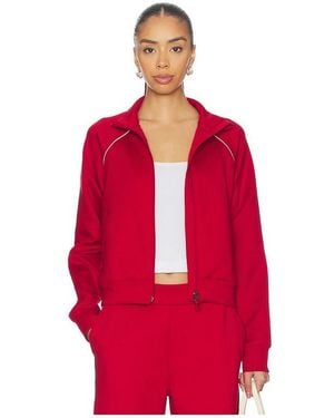 Beyond Yoga Piped Zip Front Jacket - Red