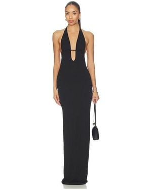 ÉTERNE Soft Jersey Gigi Maxi Dress - Black