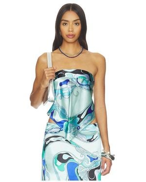 MORE TO COME Tavianah Scarf Top - Blue