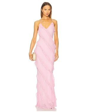 Runaway the Label Barlow Maxi Dress - Pink