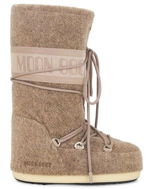 Moon Boot Icon Felt Boot - Braun
