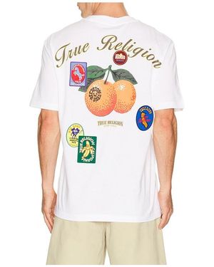 TRUE RELIGION Orchard Stamps Tee - White