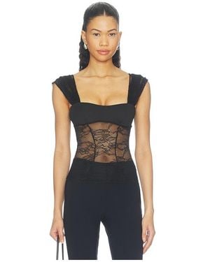 OW Collection Vilda Lace Top - Blue