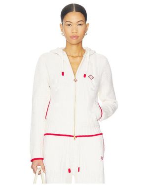 CASABLANCA Waffle Hoodie - White