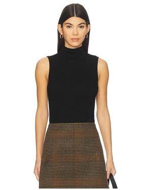 Theory Wendel Ribbed Top - Black