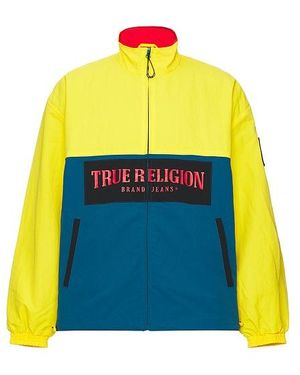 True Religion Colour Block Windbreaker Jacket - Yellow