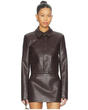 ALL THE WAYS Bleeker Faux Leather Jacket - Brown