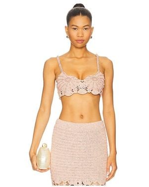 retroféte Bellini Crochet Top - Orange