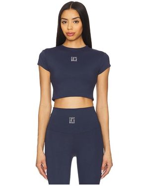 PORT DE BRAS Crop Tee - Blue