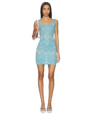 Luli Fama TUNIQUE DE PLAGE en Baby Blue - Bleu