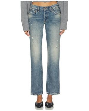 EB DENIM Jeans Low Rise Straight - Blau