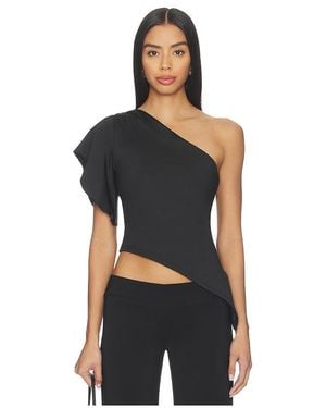 superdown Marlene Asymmetrical Top - Black