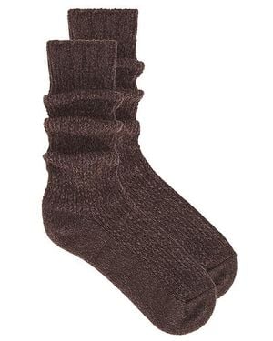 Free People Calcetines Staple En Color Marrón Talla En