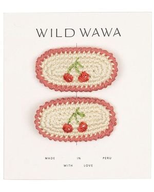 Wild Wawa Crochet Clip Set - White