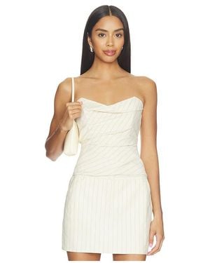 The Sei Cowl Bustier - White