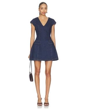 Line & Dot Flavia Mini Dress - Blue
