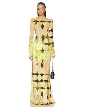 LAPOINTE Boatneck Gown - Metallic